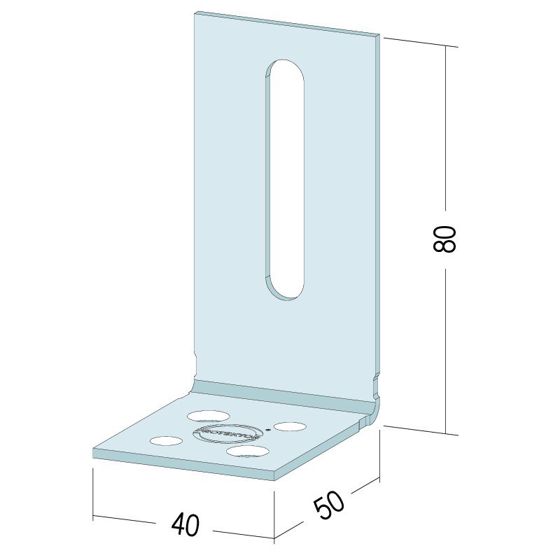 Prot. Anschlusswinkel (Türpfostenwinkel) AW 50